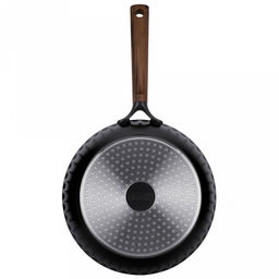 Сковорода с антипригарным покрытием Fiamma д24см, h8,5см, s1,6мм, дно s4,5мм, литой алюминий, бакелитовая ручка с покрытием soft-touch 20,5см, капсульное дно, Regent (Китай) Подходит для всех видов плит, включая индукционную. - Домашняя мода фото 2