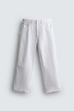 PANTAL?N BARREL FIT / Blanco