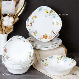 Столовый набор 13 предметов квадратный / Sq13/6575 S (7008) /уп 2/