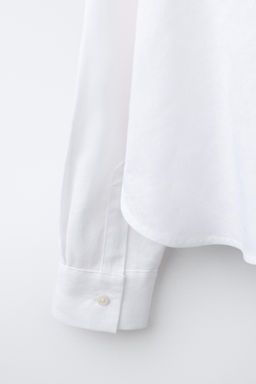 CAMISA LISA CON LINO / Blanco roto - Zara фото 4