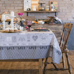 Скатерть Этель Love 220х147 см, 100% хлопок, саржа 190 гр/м2