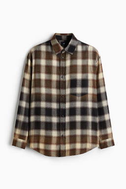 Camisa en mezcla de algod?n Relaxed Fit