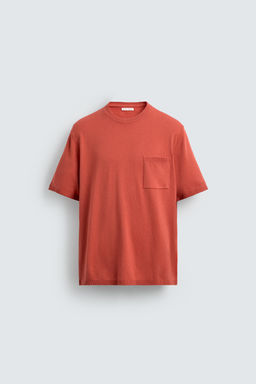 CAMISET PUNTO REGULAR FIT ALGOD?N / Rojo - Zara фото 7