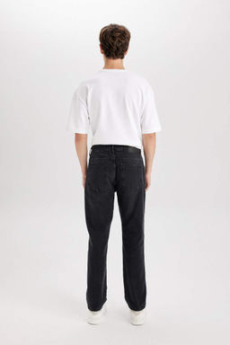 Джинсовые брюки прямого кроя с нормальной талией и нормальной талией - Defacto фото 7