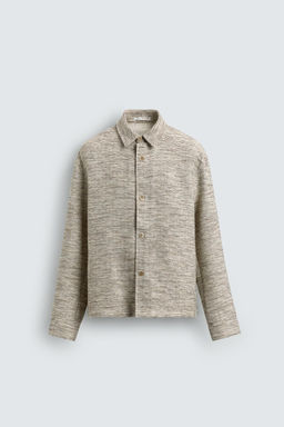 CONTRAST TEXTURED OVERSHIRT - Zara фото 7