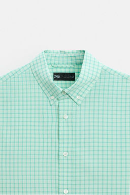 TEXTURED CHECK SHIRT - Zara фото 9