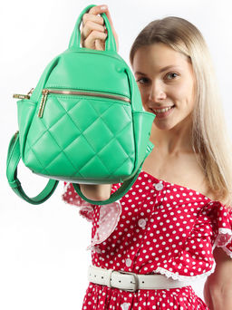 LACCOMA рюкзак Жизель-Ф826-зеленый эко кожа хлопок  фото 2