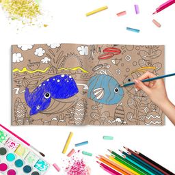 Цена за 2 шт. Раскраска на крафт-бумаге арт. 50240/У/10 МОРЯ И ОКЕАНЫ 10 шт., - Феникс+ фото 2