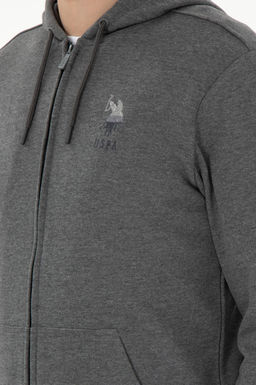 Мужской вязаный кардиган антрацитового меланжа Неожиданная скидка в корзине - U.s. polo assn фото 7