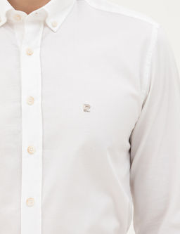 Beyaz Slim Fit Uzun Kollu G_mlek