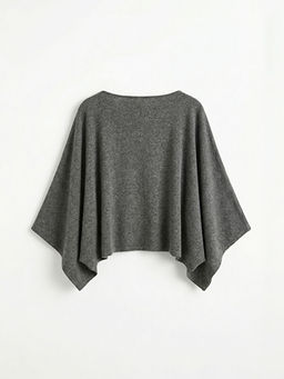 Kay?k Yaka Oversize Kad?n Triko Pan?o