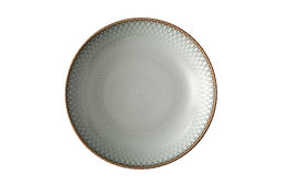 Тарелка суповая, 23х4,5 см, керамика, серо-бежевая, Серые ромбы, Mandala