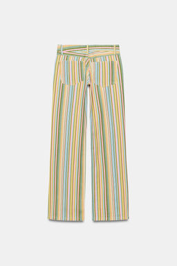 JEANS TRF WIDE LEG TIRO BAJO RAYAS / Rayas - Zara фото 7