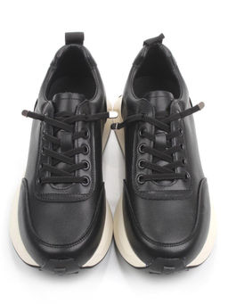 03-A9050-1 BLACK Кроссовки женские (натуральная кожа)