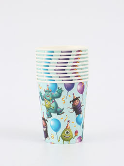 Цена за 10 шт. Стакан одноразовый бумажный 250 мл, Монстры
