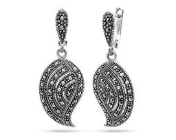 Серьги из серебра марказит, SL-AGA67
