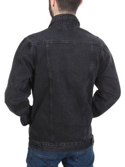 5922 BLACK Куртка джинсовая мужская VH JEANS (80% хлопок, 15% полиамид, 5% спандекс) - Фабричный китай фото 4