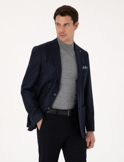 Lacivert Slim Fit Ceket