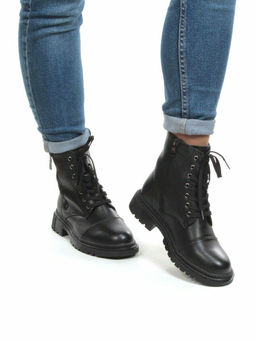 01-5257-1 BLACK Ботинки демисезонные (натуральная кожа, байка) - No name фото 4