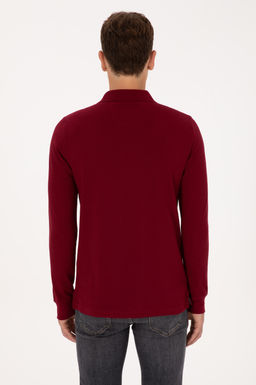 Erkek Bordo Basic Sweatshirt