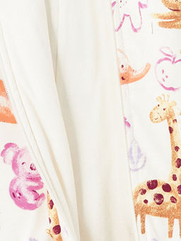 B?organic Bisiklet Yaka Uzun Kollu Bask?l? K?z Bebek Tulum - Waikiki фото 2