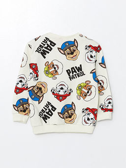 Bisiklet Yaka Uzun Kollu Paw Patrol Bask?l? Erkek Bebek Sweatshirt - Waikiki фото 3