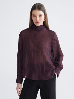 Dik Yaka Dokulu Bluz