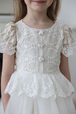 платье для девочки Л 24-20 Эмили белый горох - Этоэльф фото 10