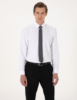 Beyaz Regular Fit Uzun Kollu Basic G_mlek