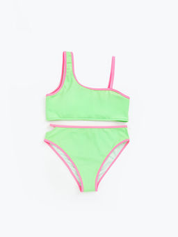 Tek Omuz Pencereli K?z ?ocuk Bikini Tak?m?