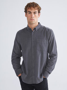 Regular Fit Uzun Kollu Kadife Erkek G?mlek