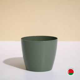 Цена за 3 шт. Кашпо для цветов, d=12.5 см, 1 л, пластик, зелёное, шалфей