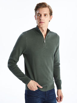 Dik Yaka Uzun Kollu Erkek Triko Kazak