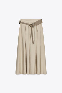 RUSTIC LAYERED SKIRT WITH BELT - Zara фото 4
