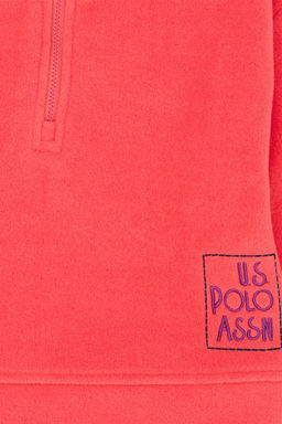 U. S. Polo Assn Розовый флисовый свитшот с воротником-поло для девочек - U.s. polo assn фото 7