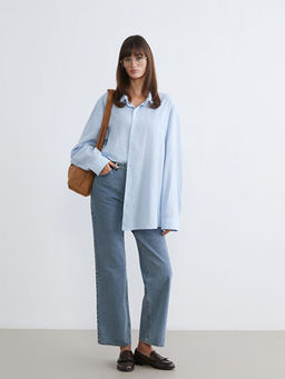 Wideleg Kad?n Jean Pantolon