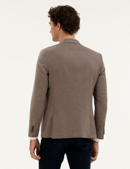 Светло-коричневая кашемировая куртка приталенного кроя - Cacharel фото 5