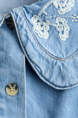 Blusa denim con cuello Peter Pan - H&m фото 3