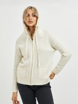 кардиган женский из шерсти с капюшоном - Glenfield фото 9