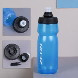 Бутылка для воды велосипедная ZEON WB230 гоночная, клапан NEW кэмэлбак, пищевой hi-quality PP, 700ML цвет blue/уп100 - Галеонтрейд фото 6