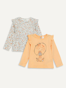 Bisiklet Yaka K?z Bebek Ti??rt 2li