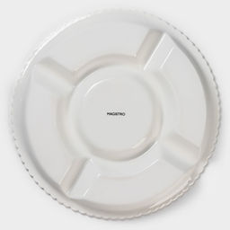 Менажница Magistro Лакомка, d=30 см, 5 ячеек, фарфор, белая  фото 3