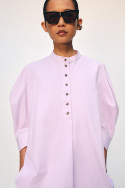 CAMISA MANGA ABULLONADA ZW COLLECTION / Malva - Zara фото 2