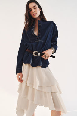 CAMISA DENIM ZW COLLECTION / Azul