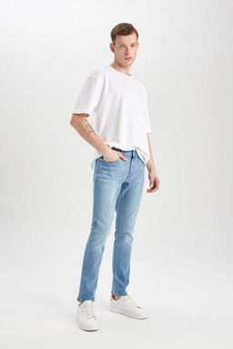 Pedro Slim Fit Джинсовые брюки узкого кроя с нормальной талией и узкими штанинами - Defacto фото 2