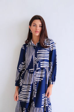 Martichelli Платье синее спринтом  фото 15