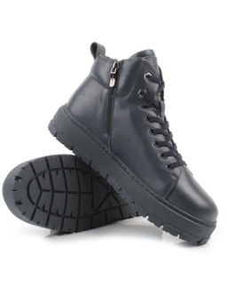 05-AW1010-2M DK. BLUE Ботинки зимние мужские (натуральная кожа, натуральный мех)
