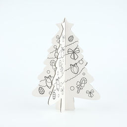 Ёлка раскраска настольная на новый год Волшебный оленёнок, новогодняя заготовка для творчества - Школа талантов фото 4