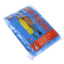 Дождевик-плащ 57х105см, на кнопках, ПВХ, цвета микс (Китай)