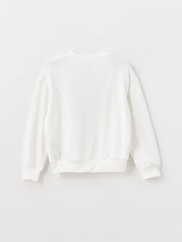 Bisiklet Yaka K?z ?ocuk Kal?n Sweatshirt